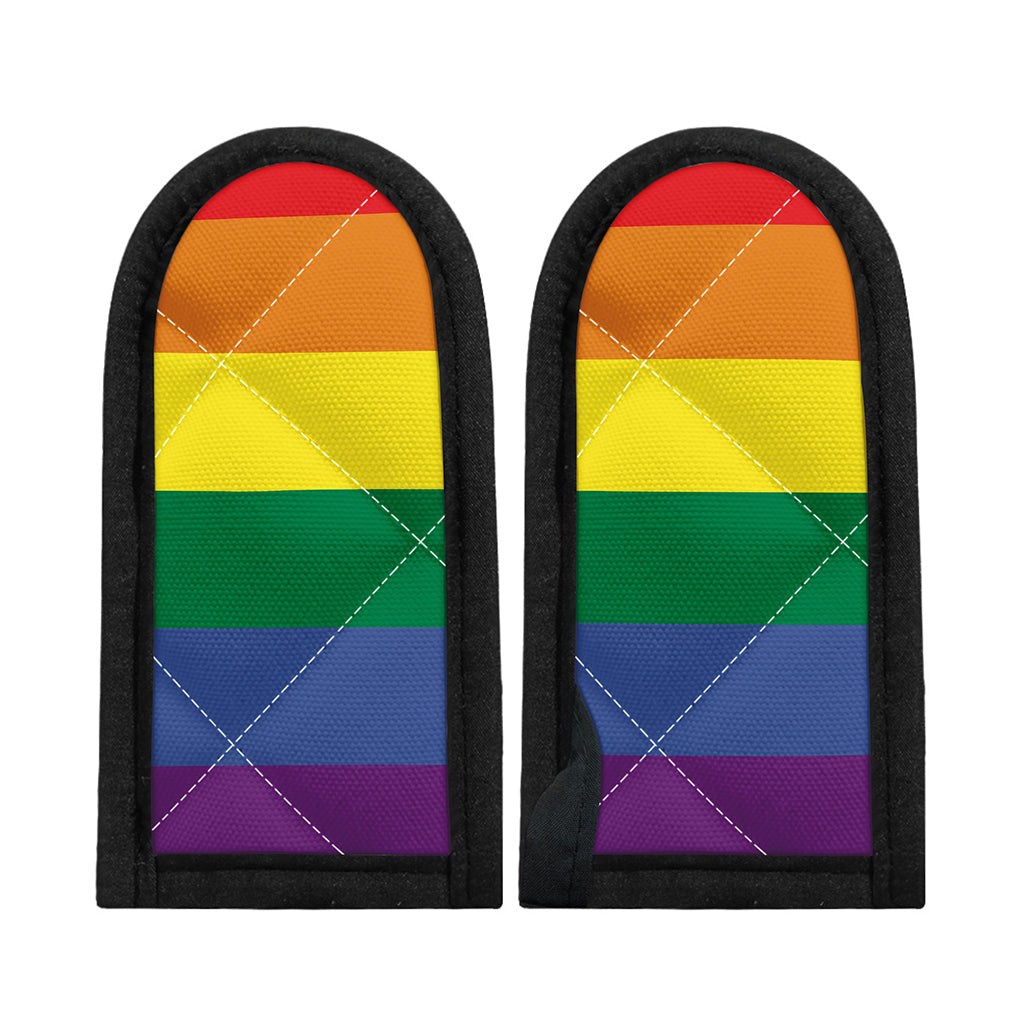 LGBT Pride Rainbow Striped Print Skillet Handle Cover