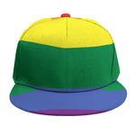 LGBT Pride Rainbow Striped Print Snapback Cap