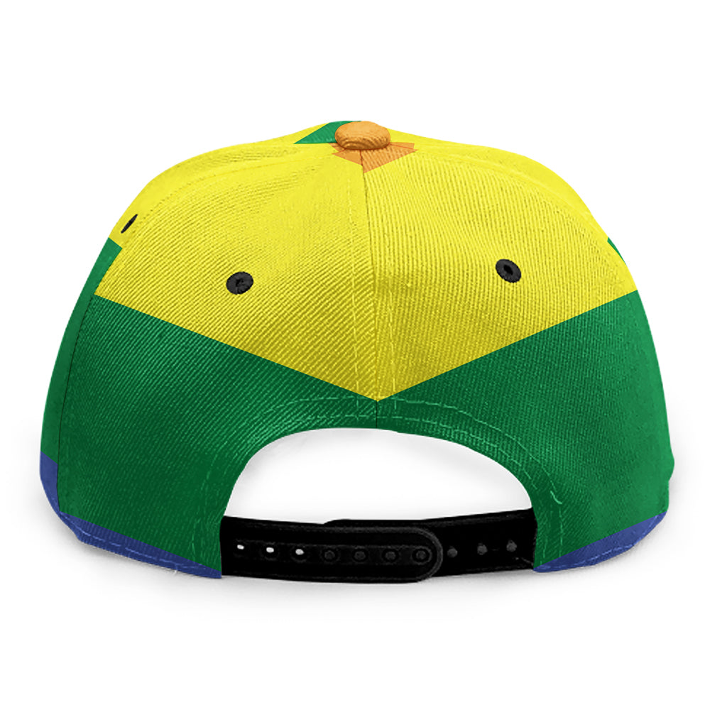 LGBT Pride Rainbow Striped Print Snapback Cap