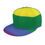 LGBT Pride Rainbow Striped Print Snapback Cap