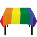 LGBT Pride Rainbow Striped Print Tablecloth