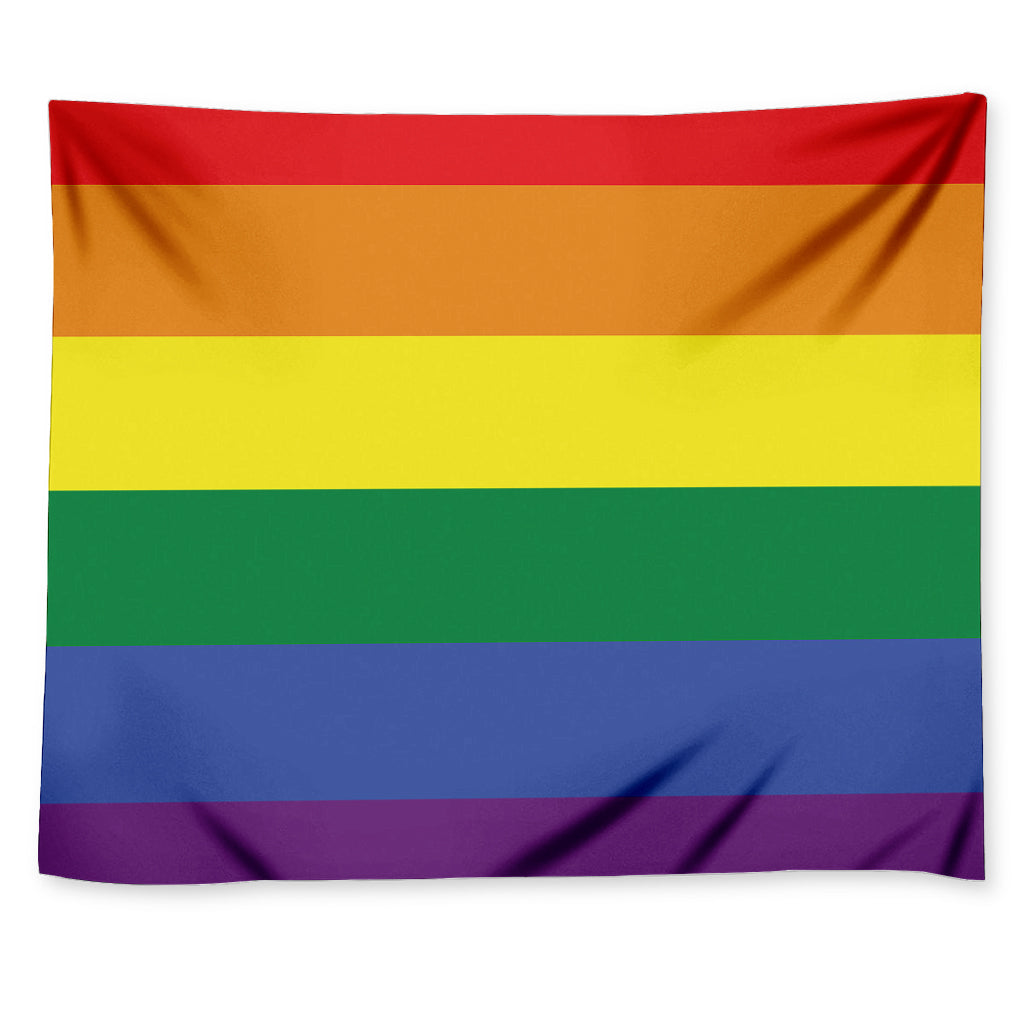 LGBT Pride Rainbow Striped Print Tapestry