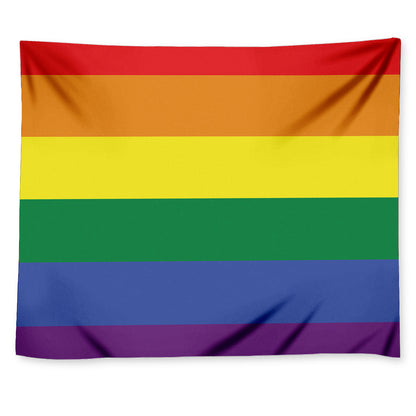 LGBT Pride Rainbow Striped Print Tapestry