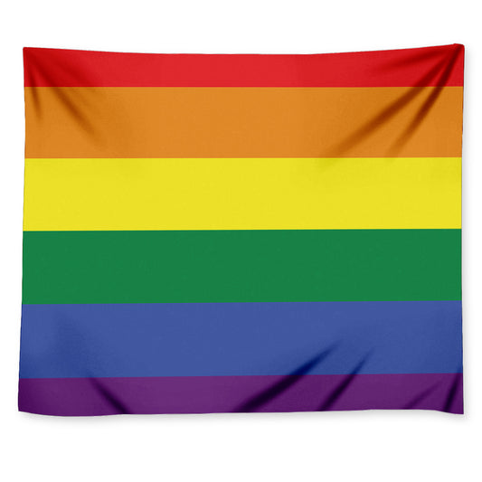 LGBT Pride Rainbow Striped Print Tapestry
