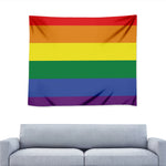 LGBT Pride Rainbow Striped Print Tapestry
