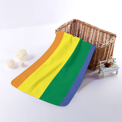 LGBT Pride Rainbow Striped Print Towel