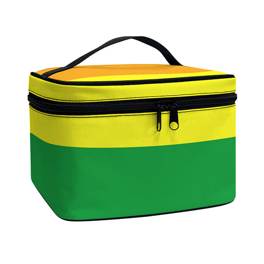 LGBT Pride Rainbow Striped Print Travel Makeup Bag
