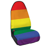 LGBT Pride Rainbow Striped Print Waterproof Car Seat Cover
