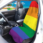 LGBT Pride Rainbow Striped Print Waterproof Car Seat Cover