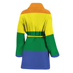 LGBT Pride Rainbow Striped Print Women's Bathrobe
