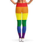 LGBT Pride Rainbow Striped Print Women's Leggings