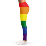 LGBT Pride Rainbow Striped Print Women's Leggings