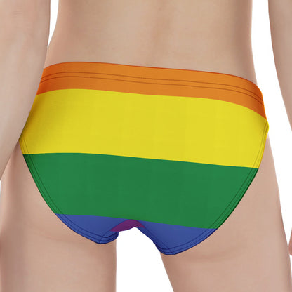LGBT Pride Rainbow Striped Print Women's Panties