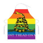 LGBT Rainbow Gadsden Flag Print Adjustable Apron