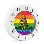 LGBT Rainbow Gadsden Flag Print Alarm Clock
