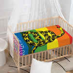 LGBT Rainbow Gadsden Flag Print Baby Crib Sheet