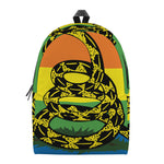 LGBT Rainbow Gadsden Flag Print Backpack