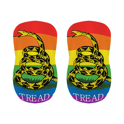 LGBT Rainbow Gadsden Flag Print Bar Stool Covers