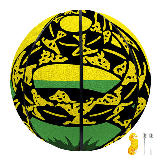 LGBT Rainbow Gadsden Flag Print Basketball