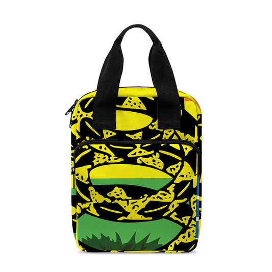 LGBT Rainbow Gadsden Flag Print Bible Tote Bag