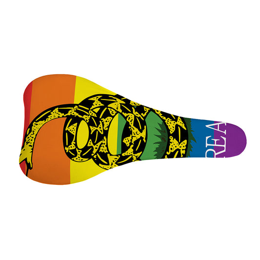 LGBT Rainbow Gadsden Flag Print Bicycle Seat Cover