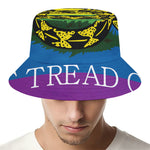 LGBT Rainbow Gadsden Flag Print Bucket Hat