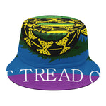 LGBT Rainbow Gadsden Flag Print Bucket Hat