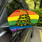 LGBT Rainbow Gadsden Flag Print Car Side Mirror Covers