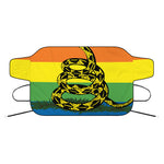 LGBT Rainbow Gadsden Flag Print Car Windshield Snow Cover