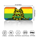 LGBT Rainbow Gadsden Flag Print Car Windshield Sun Shade