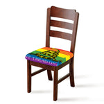 LGBT Rainbow Gadsden Flag Print Chair Cushion Cover