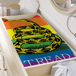 LGBT Rainbow Gadsden Flag Print Changing Pad Cover