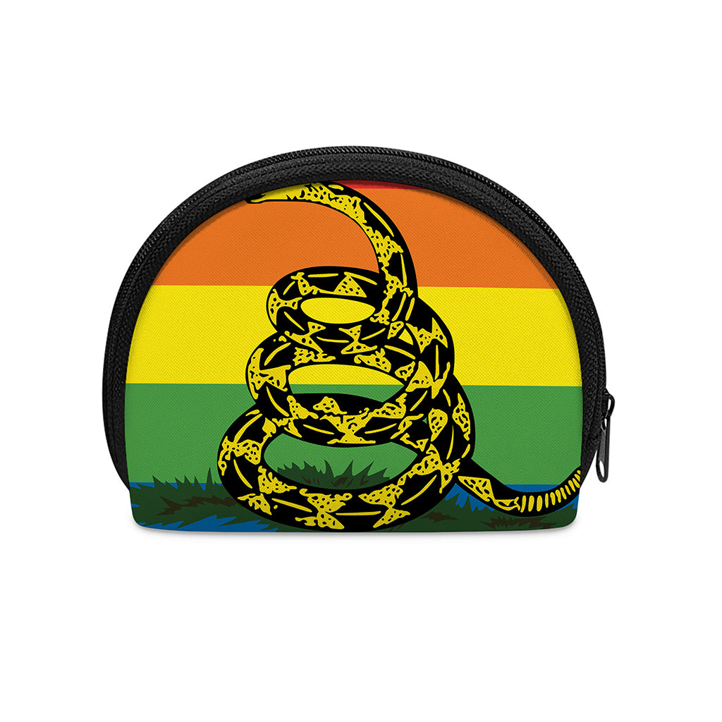 LGBT Rainbow Gadsden Flag Print Coin Purse