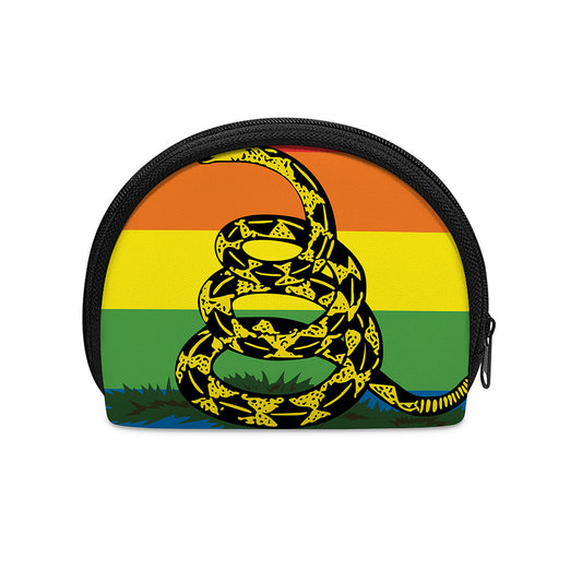 LGBT Rainbow Gadsden Flag Print Coin Purse