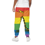 LGBT Rainbow Gadsden Flag Print Cotton Pants