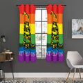 LGBT Rainbow Gadsden Flag Print Grommet Curtain Panels