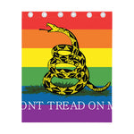 LGBT Rainbow Gadsden Flag Print Curtain