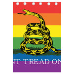LGBT Rainbow Gadsden Flag Print Curtain