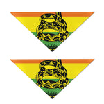 LGBT Rainbow Gadsden Flag Print Dog Bandana