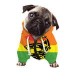 LGBT Rainbow Gadsden Flag Print Dog Zip Up Hoodie