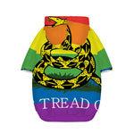 LGBT Rainbow Gadsden Flag Print Dog Zip Up Hoodie