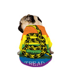 LGBT Rainbow Gadsden Flag Print Dog Zip Up Jacket
