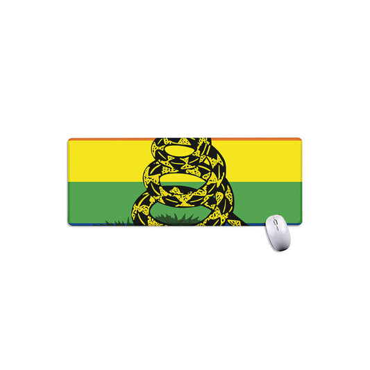 LGBT Rainbow Gadsden Flag Print Extended Mouse Pad