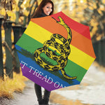 LGBT Rainbow Gadsden Flag Print Foldable Umbrella