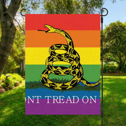 LGBT Rainbow Gadsden Flag Print Garden Flag
