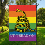 LGBT Rainbow Gadsden Flag Print Garden Flag