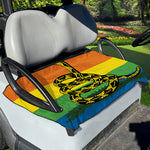 LGBT Rainbow Gadsden Flag Print Golf Cart Seat Cover