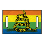 LGBT Rainbow Gadsden Flag Print Golf Cart Seat Cover