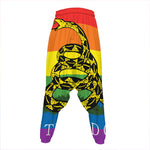 LGBT Rainbow Gadsden Flag Print Hammer Pants