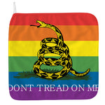 LGBT Rainbow Gadsden Flag Print Hand Towel